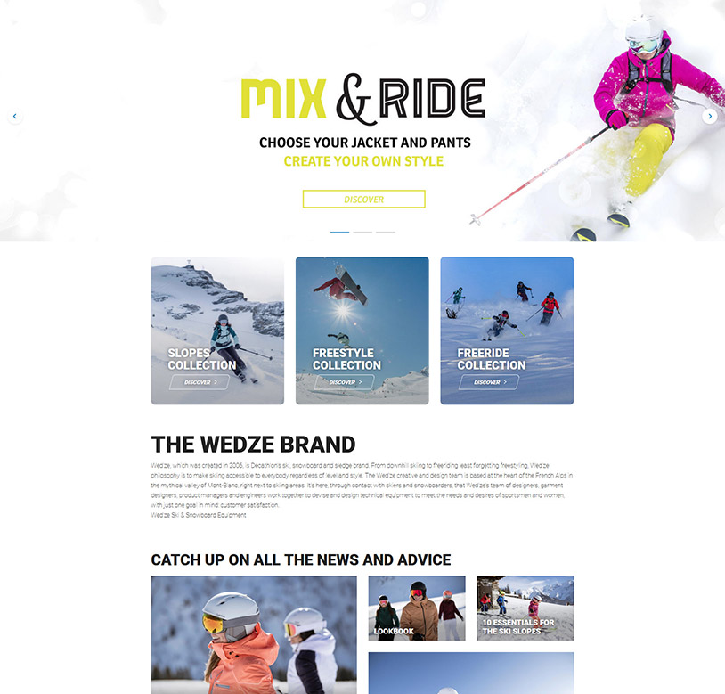Homepage Wedze