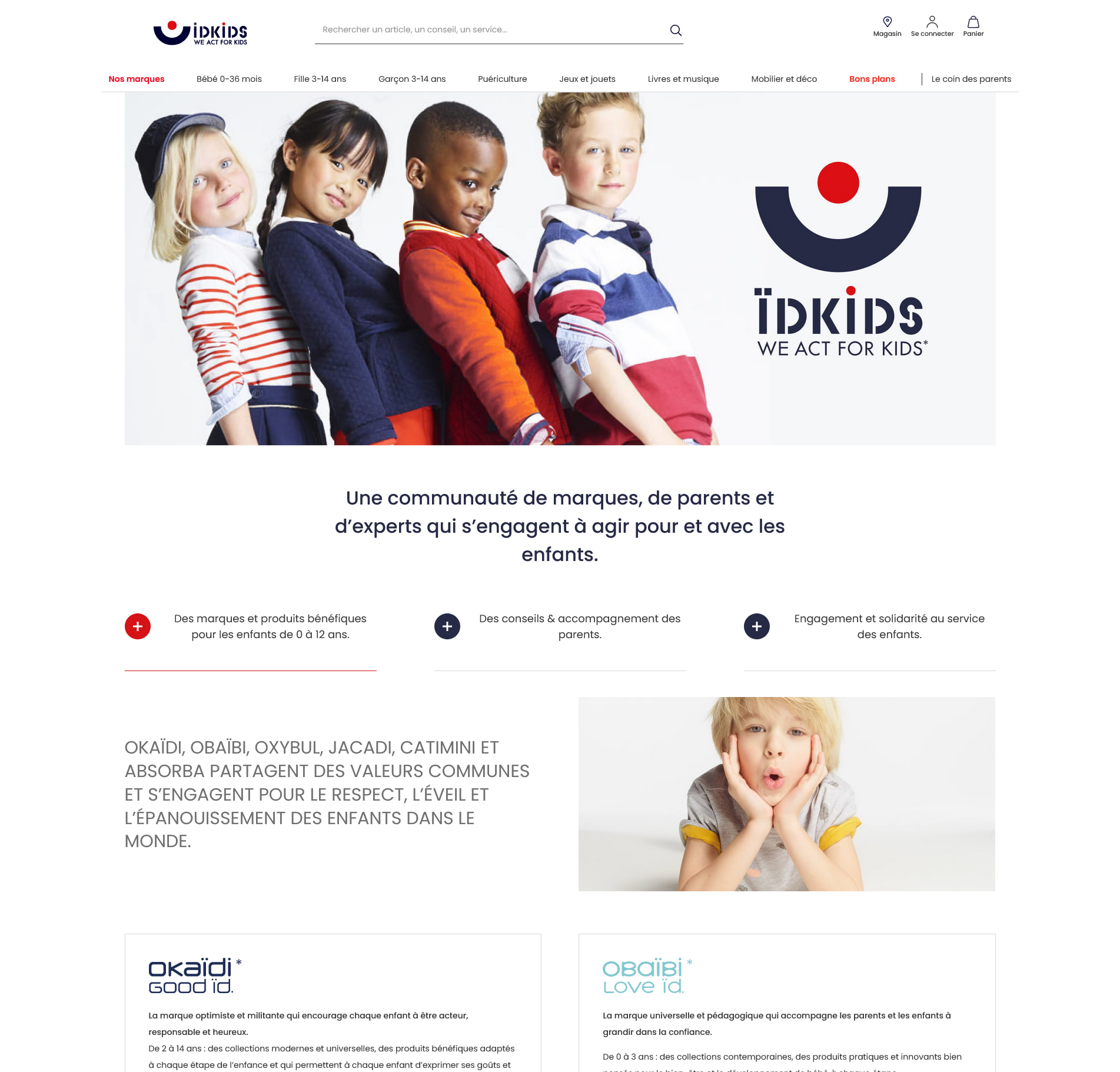 Landing Idkids communauté